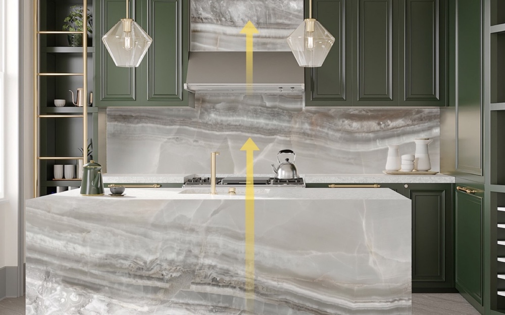 kitchen setting Largo bioquartz